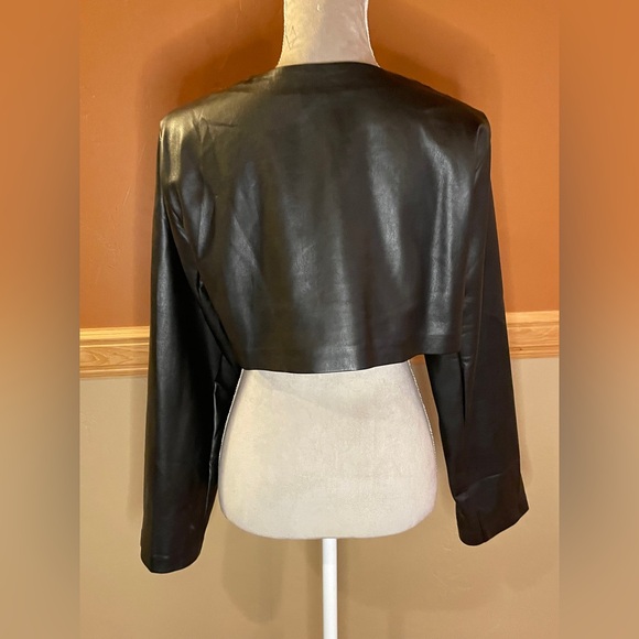 Eloquii Black Leather Women's Jacket - Picture 2 of 8